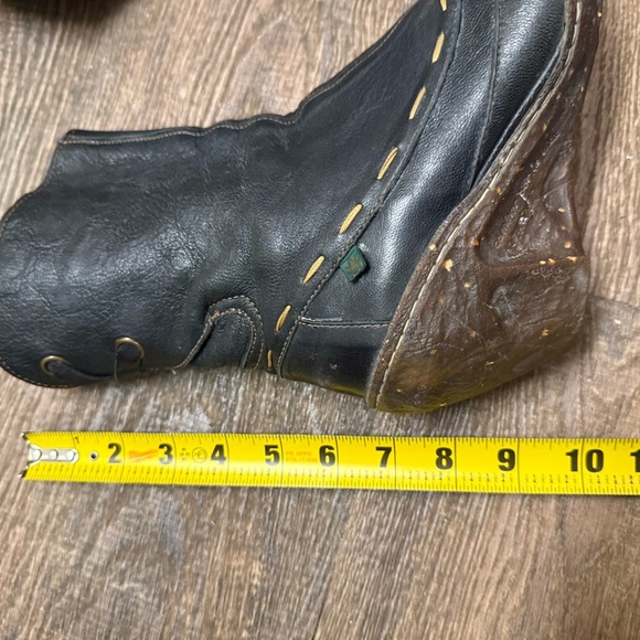 El Naturalista 7.5 (38) EUC Black Heeled Boots with Wedge Heel mosaic blend - Picture 9 of 15